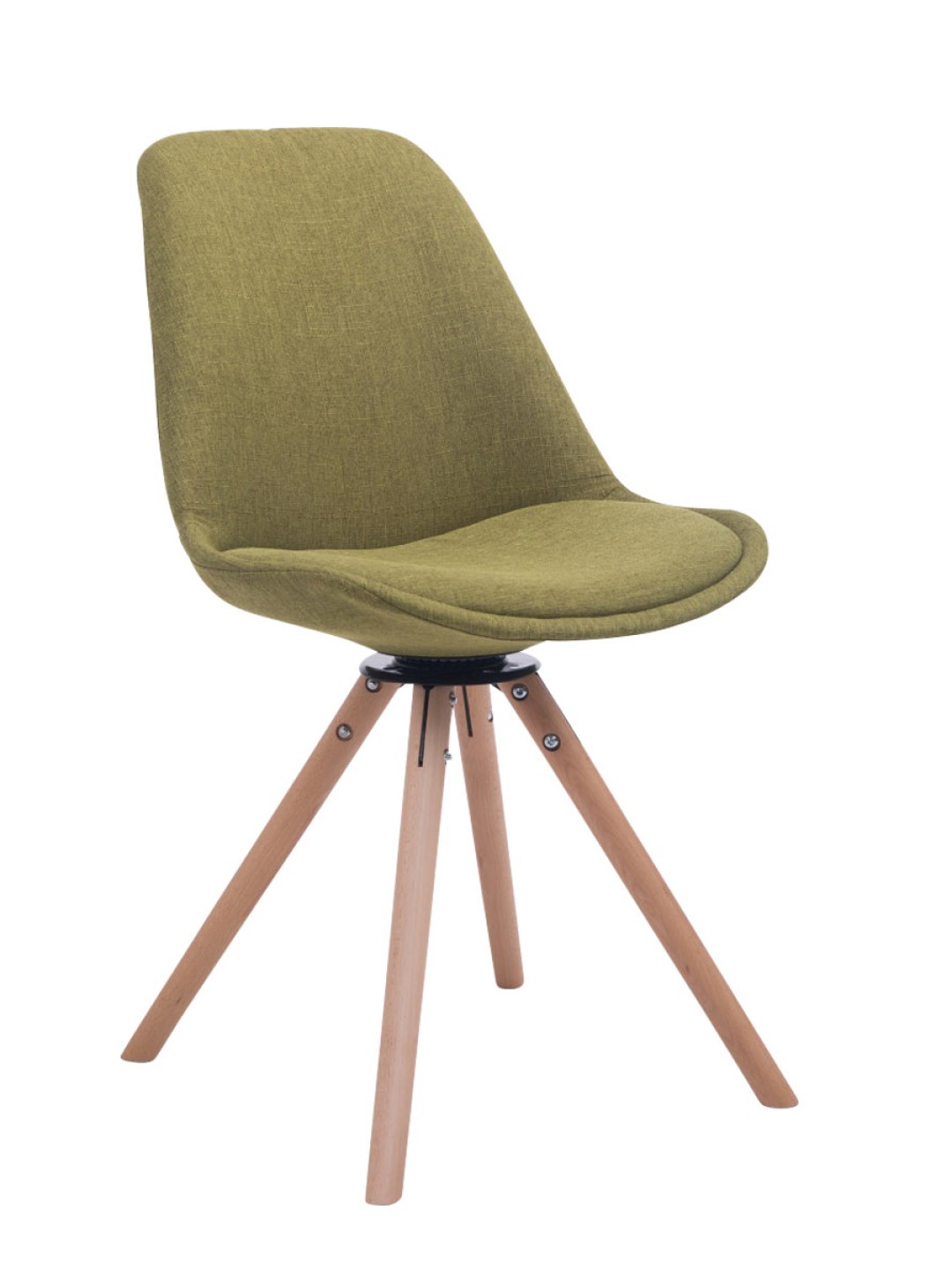 Besøgsstol Troyes Drejelig Natura Stof Rund, grøn