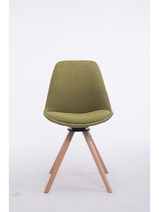 Besøgsstol Troyes Drejelig Natura Stof Rund, grøn Besøgsstol Troyes Drejelig Natura Stof Rund, grøn