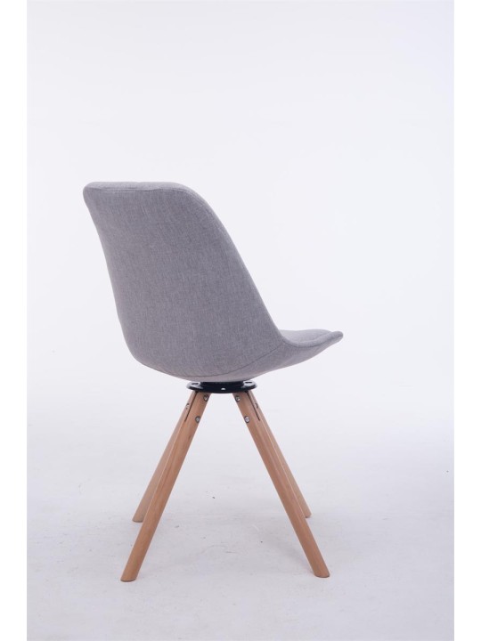 Besøgsstol Troyes Drejelig Natura Stof Rund, grå Besøgsstol Troyes Drejelig Natura Stof Rund, grå