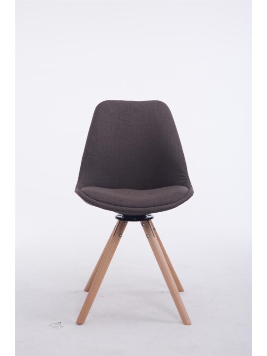 Besøgsstol Troyes Drejelig Natura Stof Rund, mørkegrå Besøgsstol Troyes Drejelig Natura Stof Rund, mørkegrå