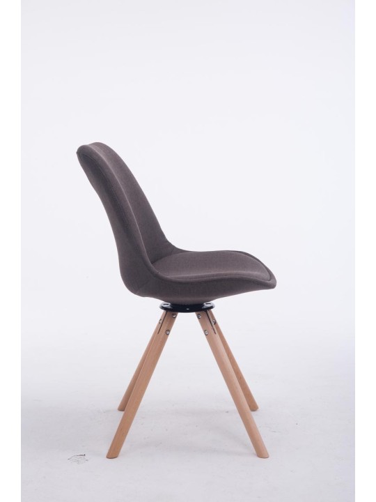 Besøgsstol Troyes Drejelig Natura Stof Rund, mørkegrå Besøgsstol Troyes Drejelig Natura Stof Rund, mørkegrå