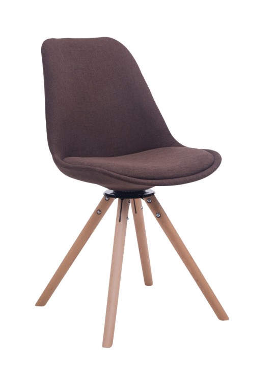 Besøgsstol Troyes Drejelig Natura Stof Rund, brun Besøgsstol Troyes Drejelig Natura Stof Rund, brun