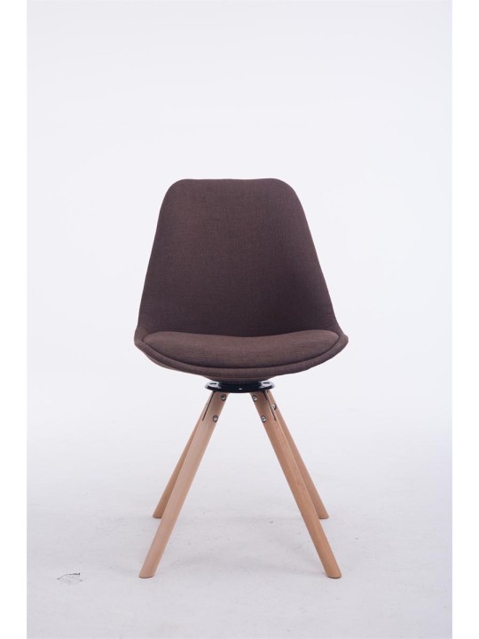 Besøgsstol Troyes Drejelig Natura Stof Rund, brun Besøgsstol Troyes Drejelig Natura Stof Rund, brun