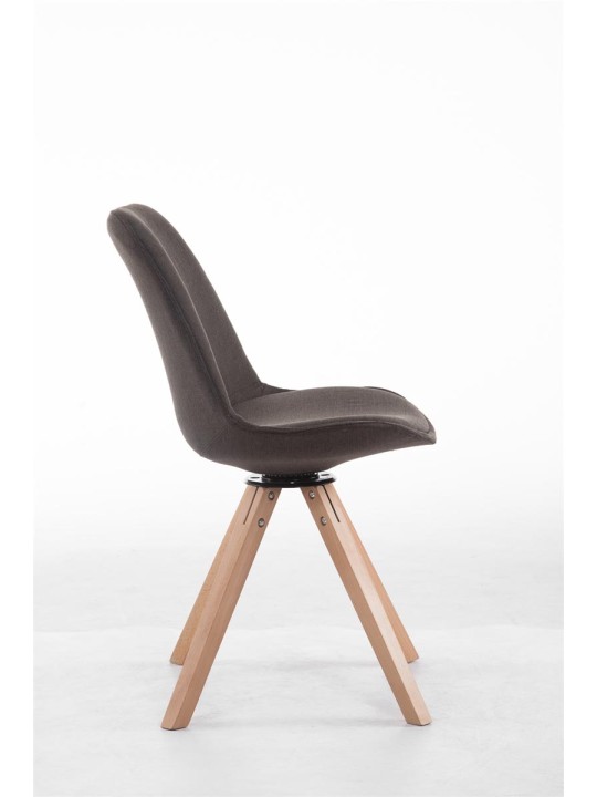 Troyes Swivel Natura Stof Firkantet Besøgsstol, mørkegrå Troyes Swivel Natura Stof Firkantet Besøgsstol, mørkegrå