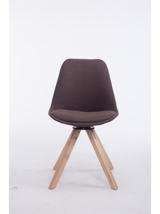 Troyes Swivel Natura Stof Firkantet Besøgsstol, brun Troyes Swivel Natura Stof Firkantet Besøgsstol, brun