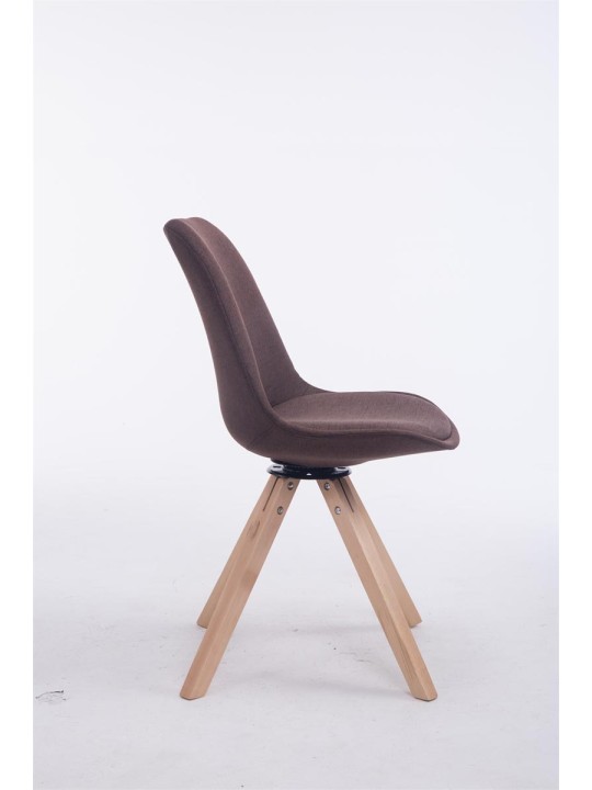 Troyes Swivel Natura Stof Firkantet Besøgsstol, brun Troyes Swivel Natura Stof Firkantet Besøgsstol, brun