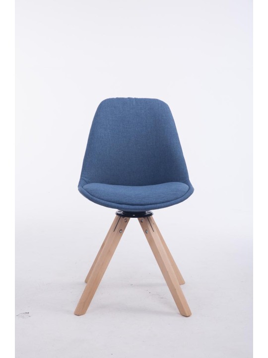 Troyes Swivel Natura Stof Firkantet Besøgsstol, blå Troyes Swivel Natura Stof Firkantet Besøgsstol, blå