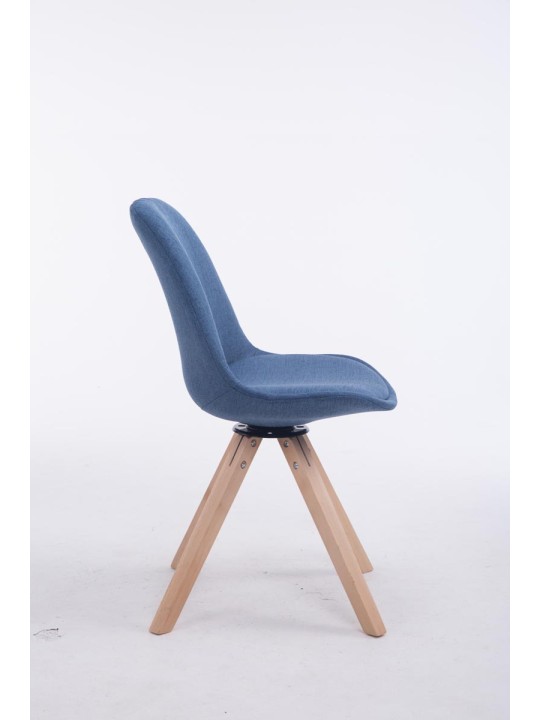 Troyes Swivel Natura Stof Firkantet Besøgsstol, blå Troyes Swivel Natura Stof Firkantet Besøgsstol, blå