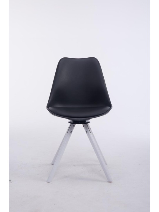 Troyes drejelig rund besøgsstol, sort