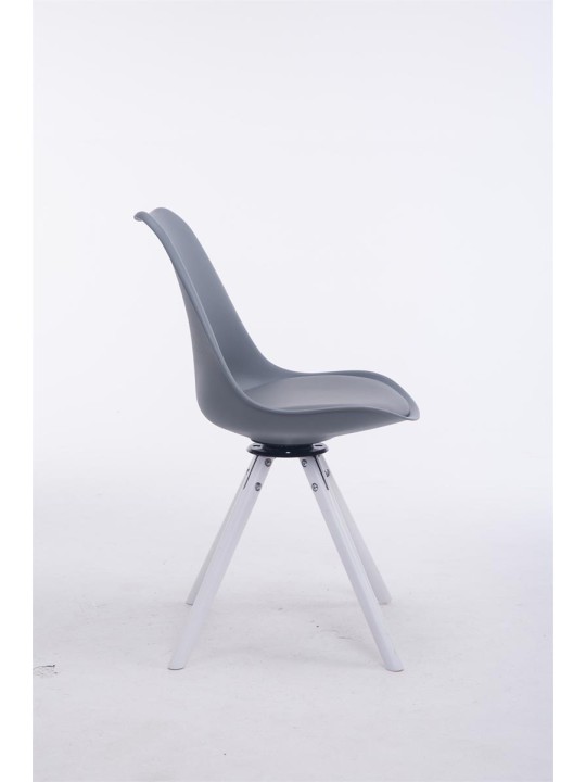 Troyes drejelig rund besøgsstol, grå