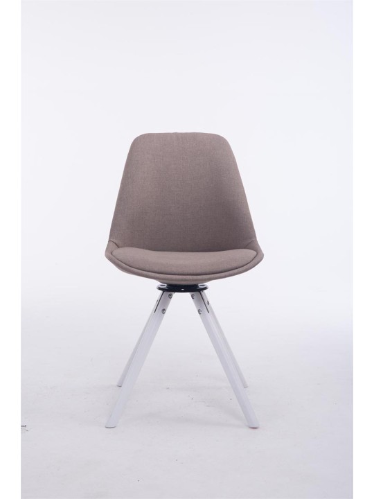 Besøgsstol Troyes drejeligt stof rund, taupe Besøgsstol Troyes drejeligt stof rund, taupe