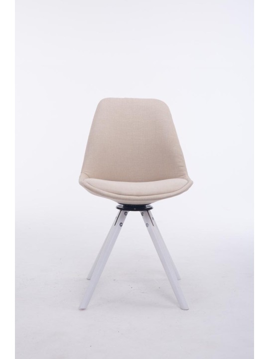 Besøgsstol Troyes Drejelig Stof Rund, creme Besøgsstol Troyes Drejelig Stof Rund, creme