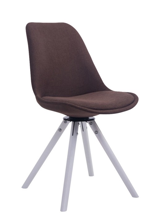 Besøgsstol Troyes Drejelig Stof Rund, brun