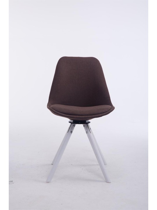 Besøgsstol Troyes Drejelig Stof Rund, brun