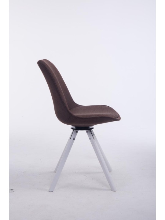 Besøgsstol Troyes Drejelig Stof Rund, brun