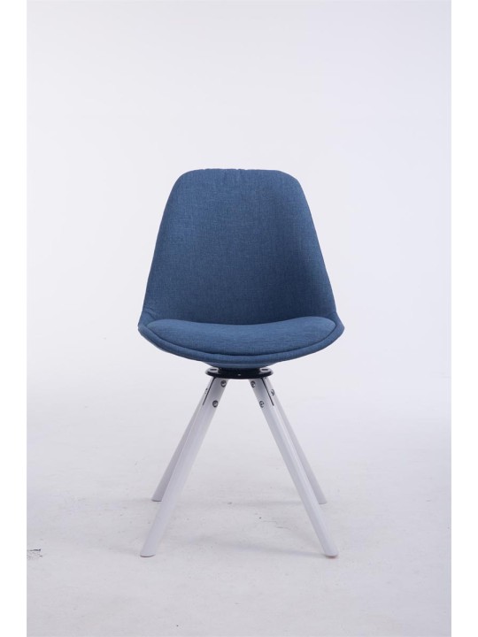 Besøgsstol Troyes Drejelig Stof Rund, blå