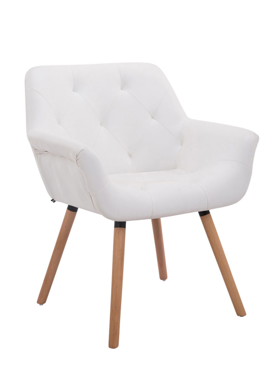 Besøgsstol Cassidy natura, hvid