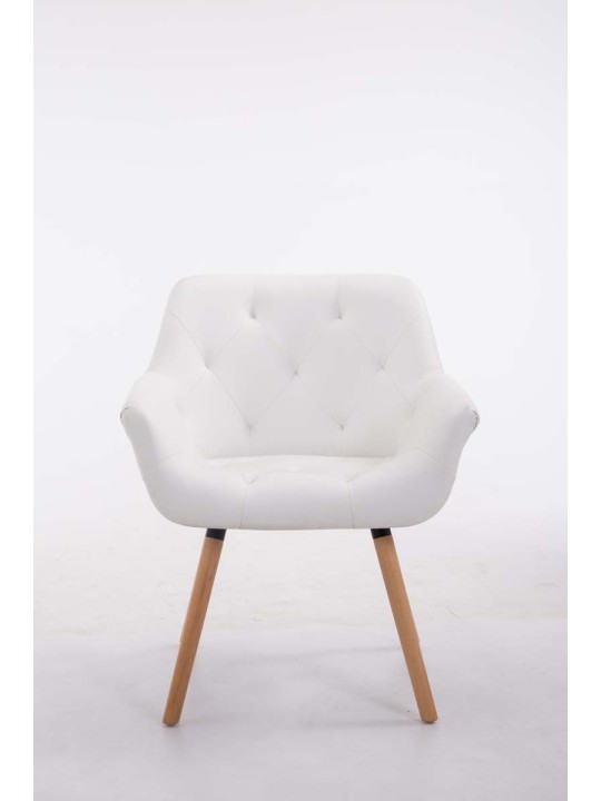 Besøgsstol Cassidy natura, hvid