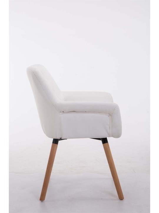 Besøgsstol Cassidy natura, hvid