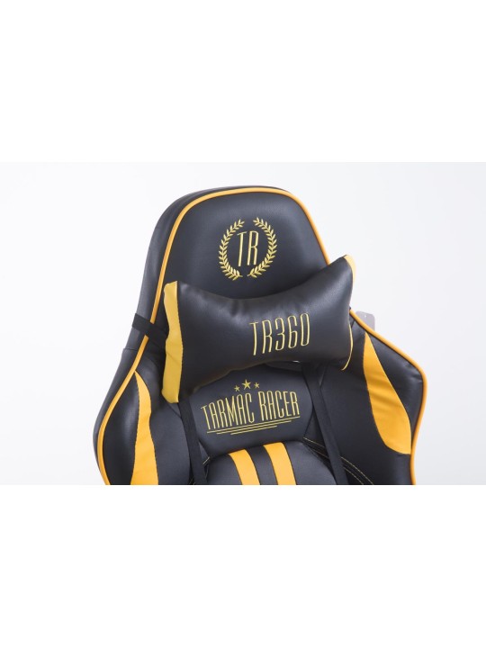 Racing kontorstol Limit med fodstøtte, sort/gul