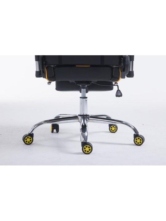 Racing kontorstol Limit med fodstøtte, sort/gul