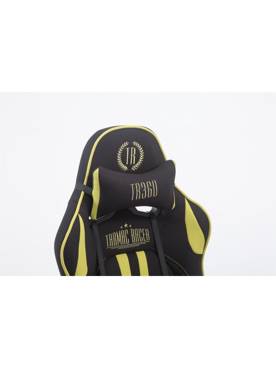 Racing kontorstol Limit stof med fodstøtte, sort/grøn