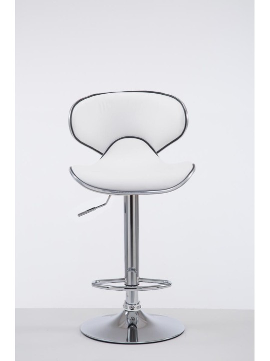 Barstol Las Vegas V2 krom, hvid