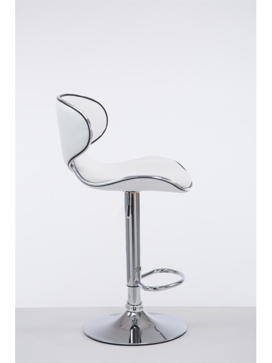 Barstol Las Vegas V2 krom, hvid