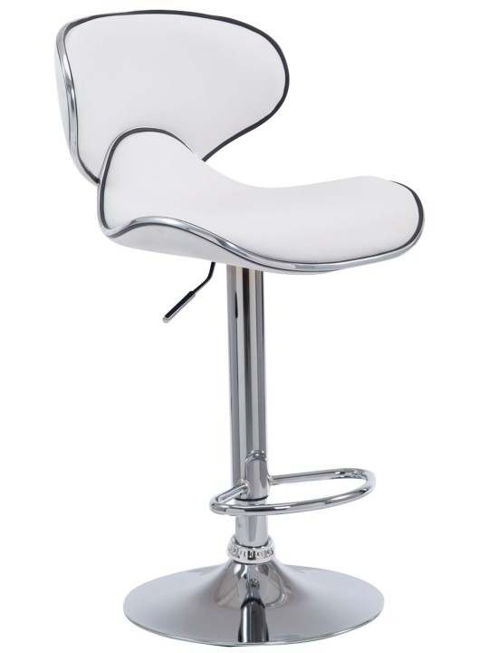 Barstol Las Vegas V2 krom, hvid