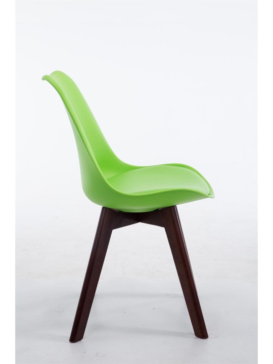 Besøgsstol Borneo V2 valnød imiteret læder, grøn Besøgsstol Borneo V2 valnød imiteret læder, grøn