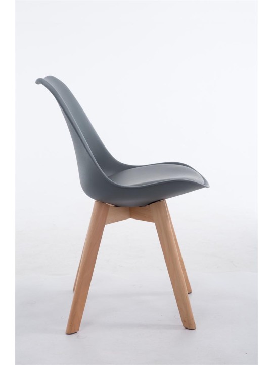 Besøgsstol Borneo V2 Natura kunstlæder, grå