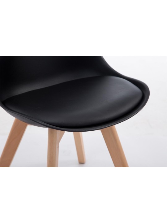 Besøgsstol Borneo V2 Natura kunstlæder, sort