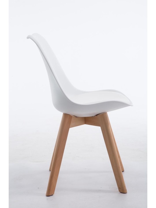 Besøgsstol Borneo V2 Natura kunstlæder, hvid