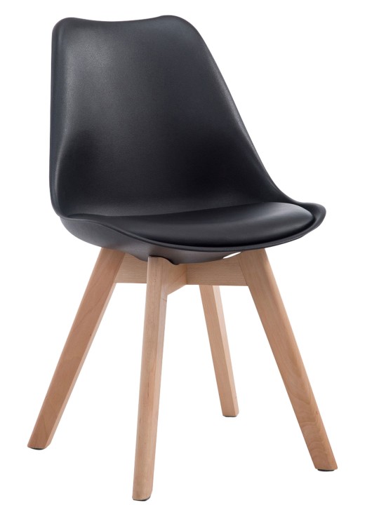 Besøgsstol Borneo V2 Natura kunstlæder, sort