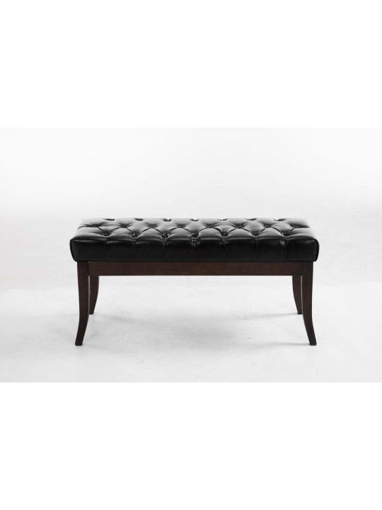 Bænk Ramses imiteret læder antik-mørk 100, sort