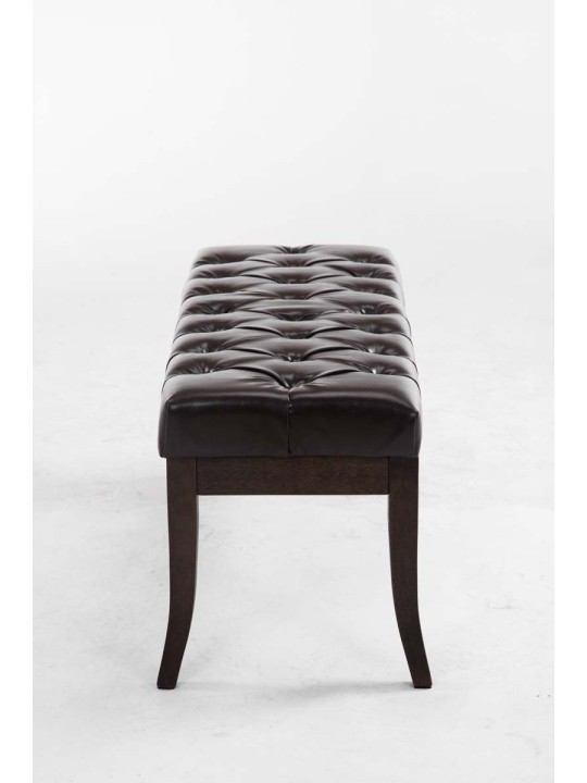 Bænk Ramses imiteret læder antik-mørk 100, sort