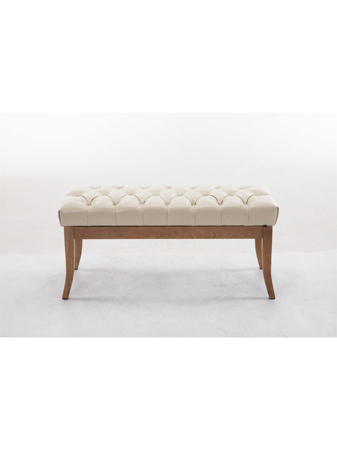 Bænk Ramses imiteret læder antique-light 100, creme