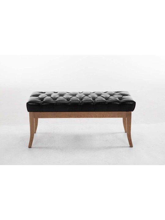 Bænk Ramses imiteret læder antique-light 100, sort