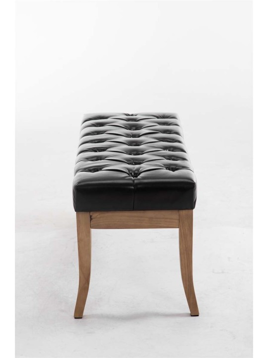 Bænk Ramses imiteret læder antique-light 100, sort