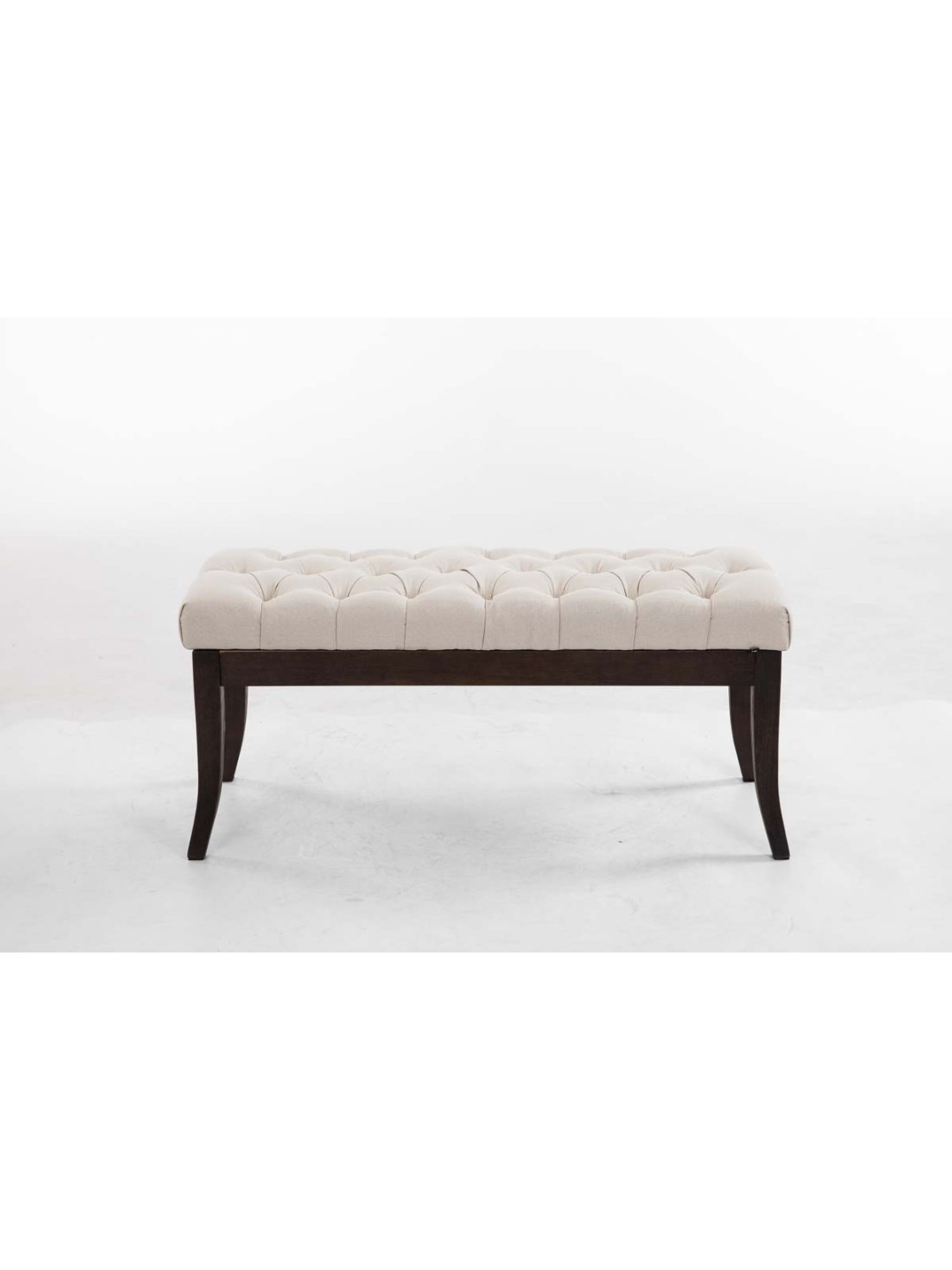 Bænk Ramses stof antik-mørk 100, creme