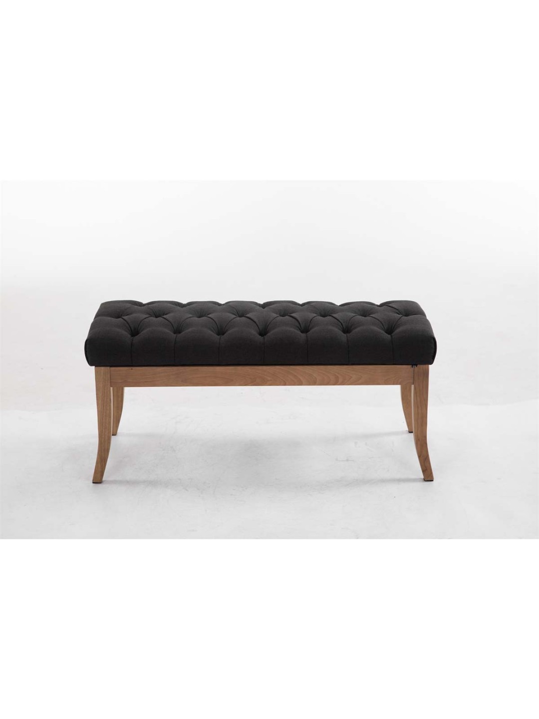 Bænk Ramses stof antik-let 100, mørkegrå