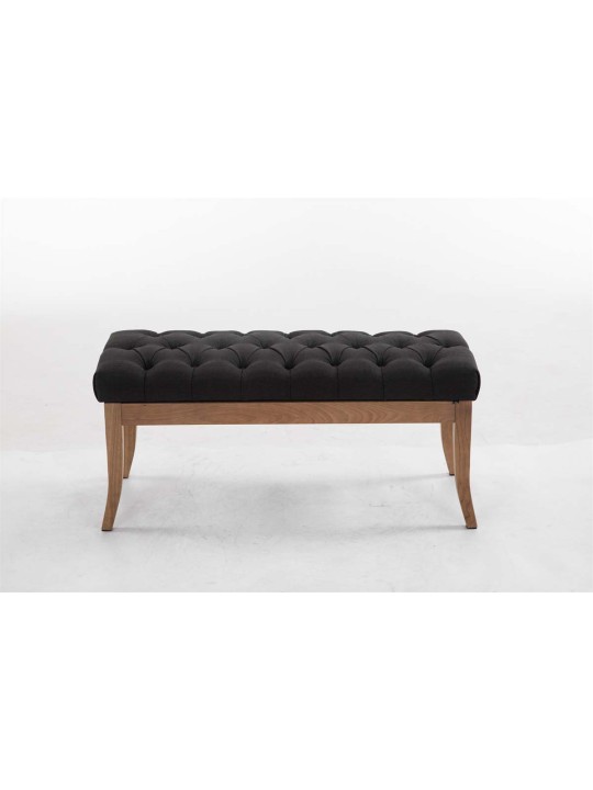 Bænk Ramses stof antik-let 100, mørkegrå