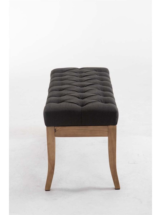 Bænk Ramses stof antik-let 100, mørkegrå