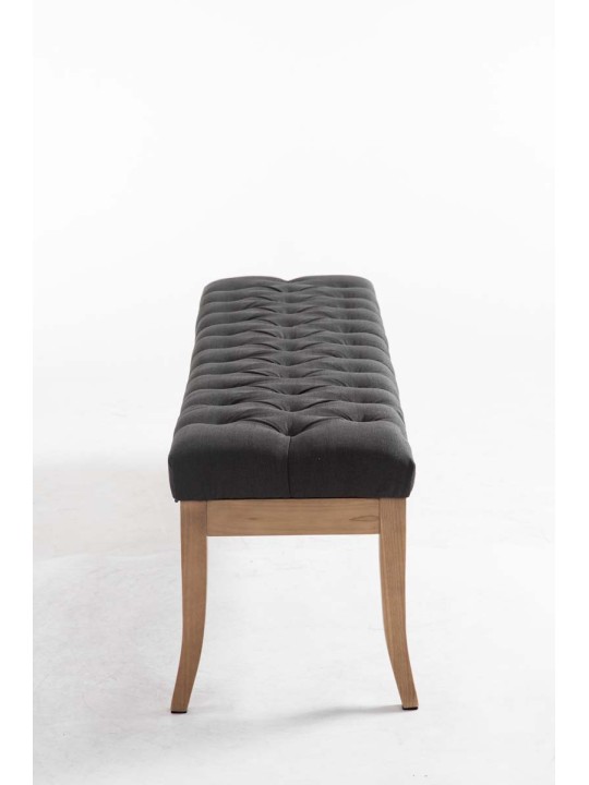 Bænk Ramses stof antik-let 150, mørkegrå