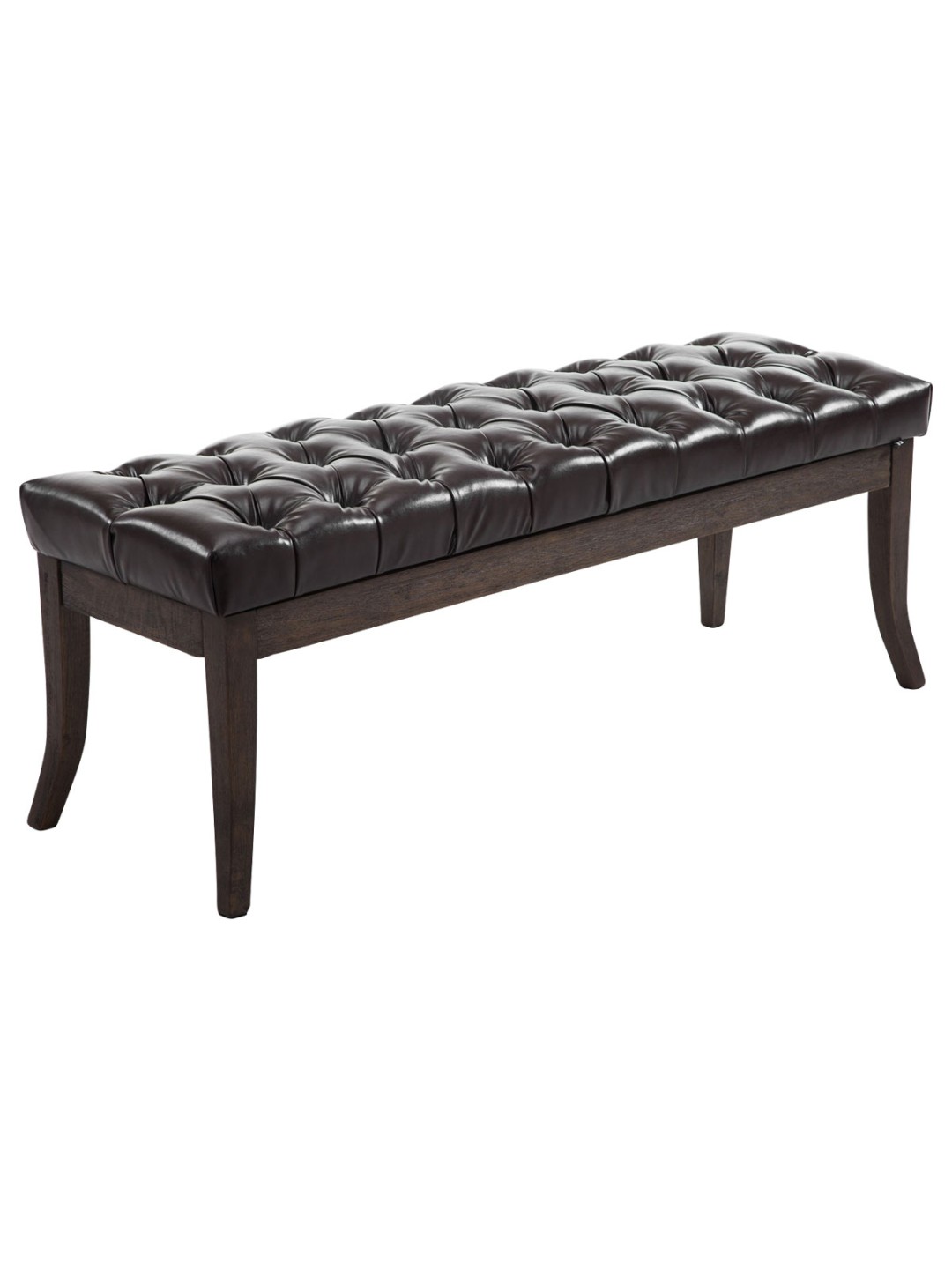Bænk Ramses imiteret læder antik-mørk 150, brun