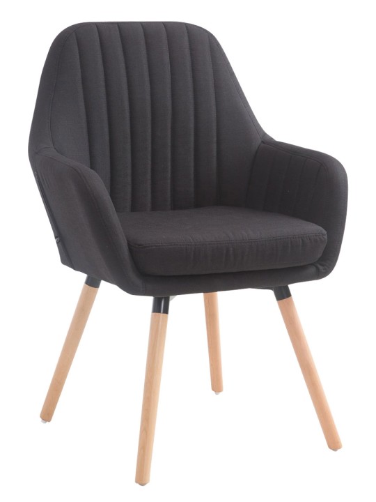 Stol Florian stof Natura, sort