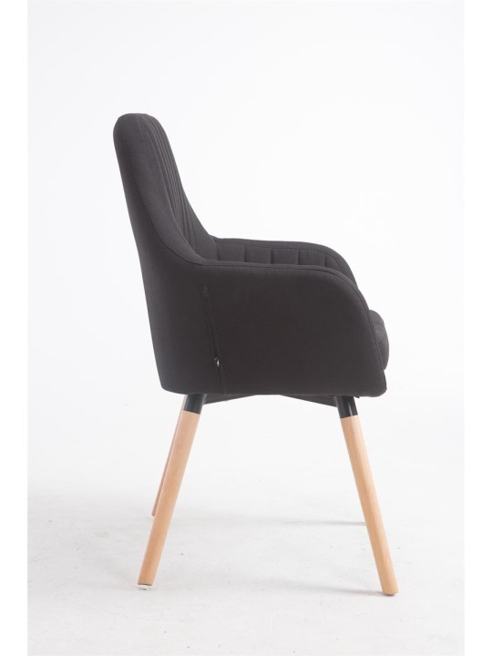 Stol Florian stof Natura, sort