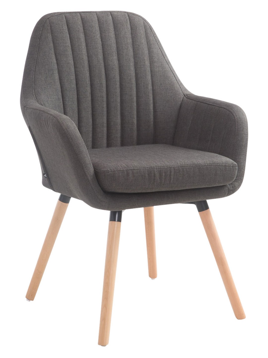 Stol Florian stof Natura, mørkegrå