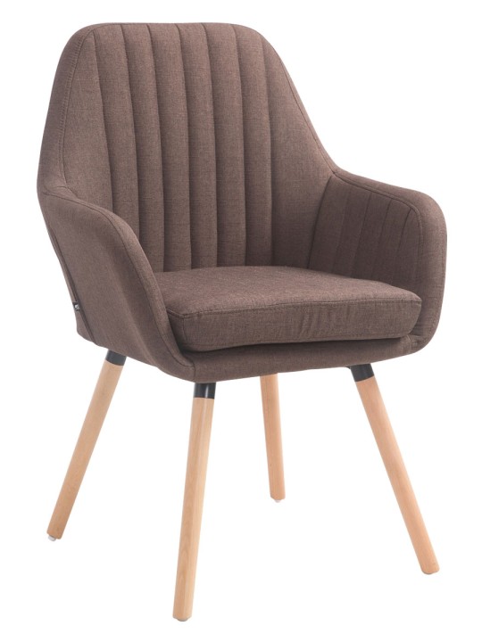 Stol Florian stof Natura, brun Stol Florian stof Natura, brun