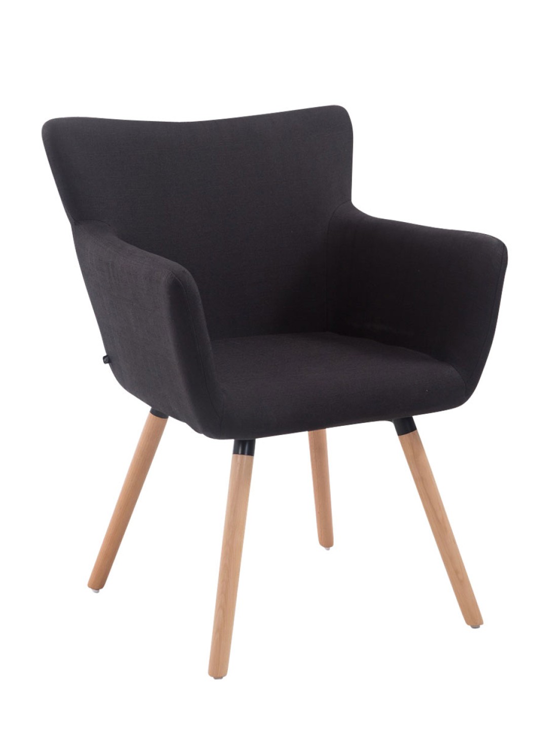 Besøgsstol Antwerp stof Natura, sort